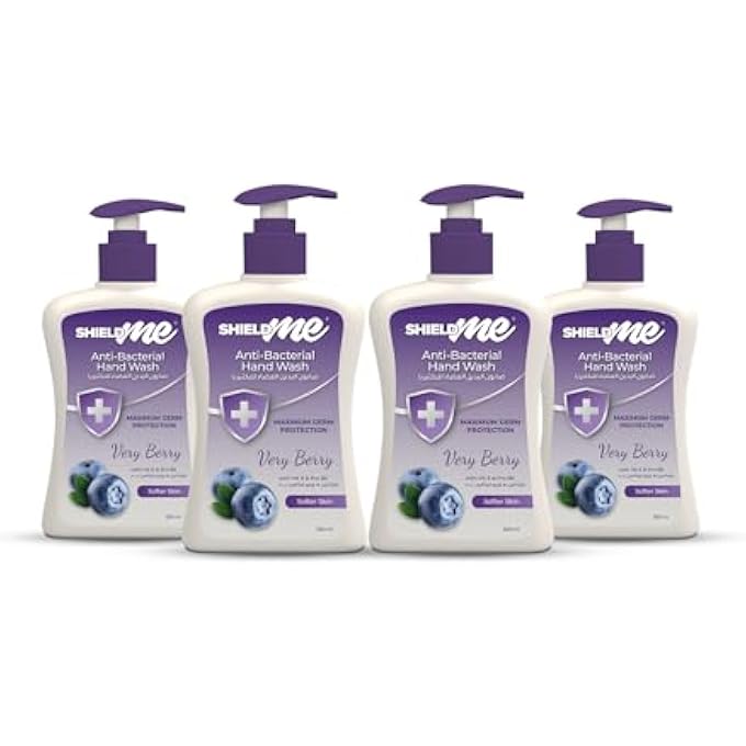 SHIELDME ANTIBACTERIAL HANDWASH LIQUID SOAP, 500ML (PACK OF 4)- VERY BERRY - Image 1